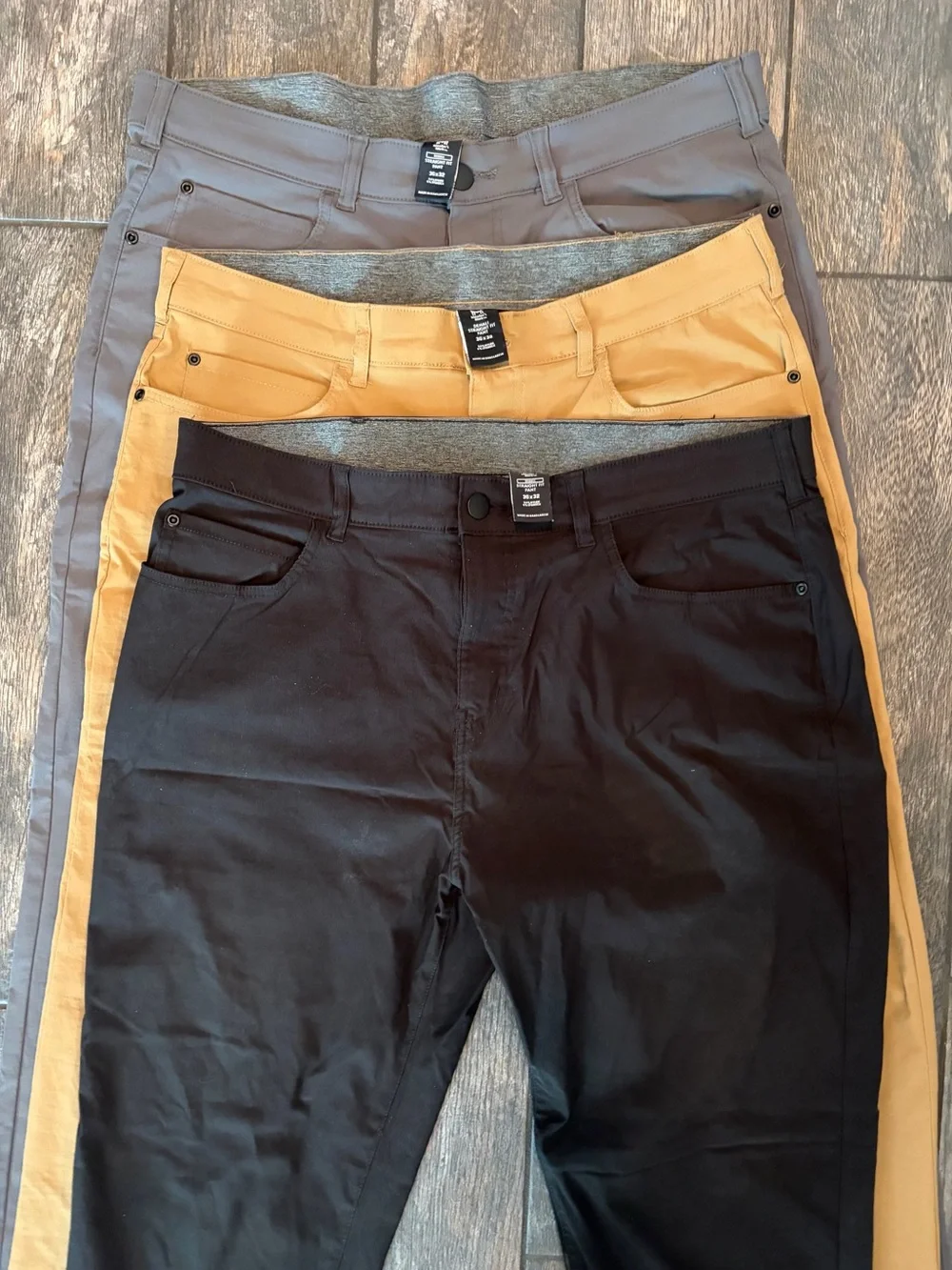 Men’s Lot of 3 Denali Straight Fit Performance Pants 36x32 Stretch